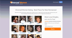Desktop Screenshot of divorcedwomendating.com